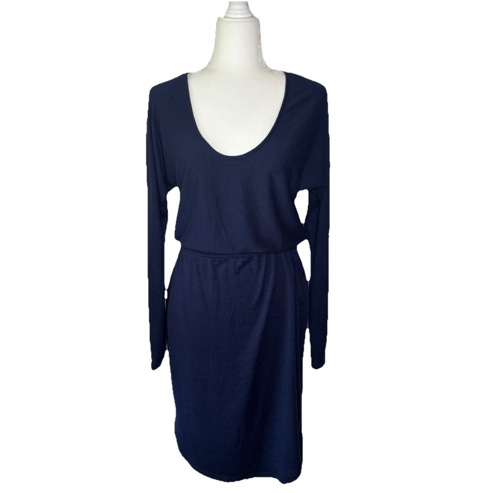 Gap NWT Softspun Banded Waist Dress NEW XS Tall Blue Career to Casual-$69.95